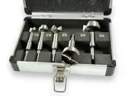5Pc Forstner Bits 15mm, 20mm, 25mm, 30mm, 35mm Bit Storage Box
