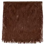 5 Yards 8 Inch Chainette Fringe Trim Tassel Sewing Trim, Dark Coffee