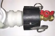 275 330 GALLON IBC TOTE TANK ADAPTER 2" CAMLOCK x 1/4 GARDEN HOSE FAUCET CA