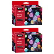 2x Sansai 100 LED Electric Bubble DecorChristmas String Lights Multi-Colour