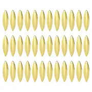 Fishing Lure Blades 1.3x0.4",50 Pack Willowleaf Lure Making for DIY Bait, Golden