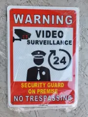 Warning Security Cameras In Use ~ Video Surveillance Camera Sign