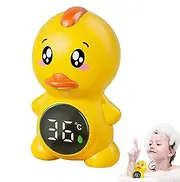 Baby Bathtub Water Thermograph - Floating Toys Baby Thermograph - Temperature Monitor Cartoon Duck Bath Toys, Digital Display Thermograph for Baby Safety