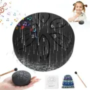 Rain Drum for Outside, 3 Inches 6 Notes Mini Steel Tongue Drum for Kids, Rain