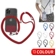 Universal Mobile Phone Lanyard Adjustable Hanging Neck Strap With Patch Fashion~