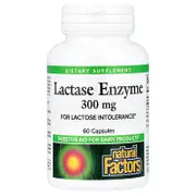 Natural Factors, Lactase Enzyme, 300 mg, 60 Capsules