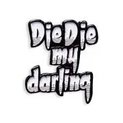 OFFICIAL MISFITS DIE DIE MY DARLING BLACK METAL PLATED LAPEL PIN YESTERDAYS CO