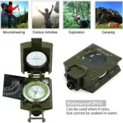 Pocket Professional Military Army Metal Sighting Compass Clinometer Camping