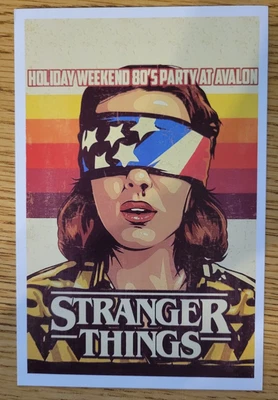 4x6 Stranger Things Movie Card With Stickys For Hanging