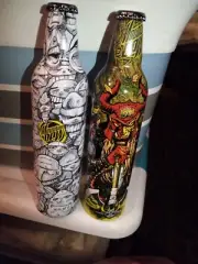 Collectible Mt Dew Aluminum Bottle Green Label Art (2) 2008