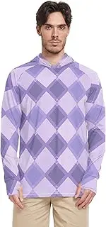 [Caihoyu] Men's Sun Shirt Hooded Long Sleeve UPF 50 Men's Sun Shirt Quick Dry For Men Active Clothing