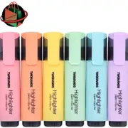 TWOHANDS Highlighter,Chisel Tip Marker Pen,6 1 Count (Pack of 6), Pastel