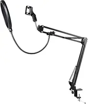 Adjustable Scissor Microphone Arm Stand Set Boom Arm Microphone Suspension Boom Rotatable for Recording Studio