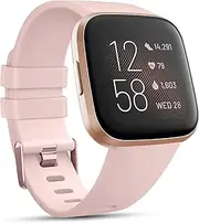 Sport Bands for Fitbit Versa 2 Band, Fitbit Versa Band, Versa Lite/SE Band Women/Men, Soft Classic TPU Adjustable Comfortable Replacement Wristbands for Fitbit Versa 2/Versa/Lite/SE