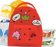 [Generic] Silicone Backpack for Women | Cute Silicone Backpack Waterproof Jelly Backpack with Charm | Cartoon Adjustable Travel Bag Lightweight Backpack Purse for Girl