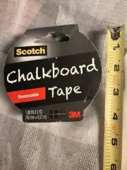 1 SCOTCH Chalkboard Tape Black 1.88-Inch x 5-Yard Removable Erasable NEW Craft