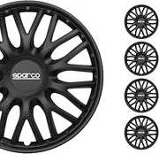 Sparco SPC1496BK Set Wheel Covers Roma 14-inch Black, Pulgadas