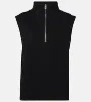 [Varley] Varley Magnolia half-zip jersey tank top AU 14 black