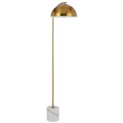 Ortez Floor Lamp White Marble Antique Gold | Telbix Lighting