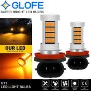 2Pcs 3000K Golden Yellow H11 H8 Fog Light LED 92SMD Driving Projector DRL Bulbs (for: Mazda)
