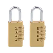 4 Digit Combination Padlock Brass Locks 5mm Shackle Diameter 2Pcs