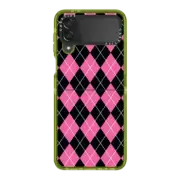 Galaxy Z Flip4 Impact Case Pink Argyle