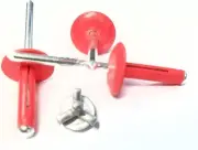 Fluoresent Red Exploding Pop Rivets 3/16" Tri-Fold Large Head Aluminum Mandrel