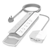 Power Center Vertex XL Surge Protector Detachable USB Power Strip AC Outlets USB
