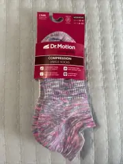Dr Morton Half-Cushion Quarter Compression Socks For Women Multicolor And White