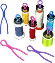 10pc Bobbin holders, spool clips, sewing machine accessories thread organization