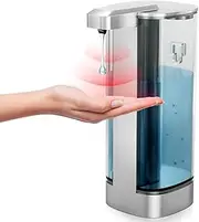 Automatic Liquid Soap Dispenser 17oz/500ml Touchless Dish Soap Dispenser IPX5 Waterproof 4 Adjustable Dispensing Levels,Liquid Hand Soap Dispenser Electric for Kitchen Bathroom Hotel,USB Charging