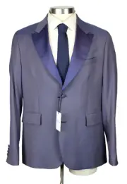 Paul Smith Tuxedo Jacket 42 R (52 EU) Men's Purple Wool Peak Blazer Italy NWT