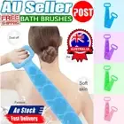 Bath Silicone Exfoliating Back Strap Scrub Shower Body Scrubber Brush Wash CleJC