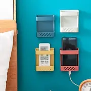 Wall-mounted Mobile Phone Plug Charging Remote Control Storage Box BracketInstalling Organizer Bracket Without Punching