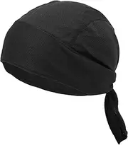 [X AUTOHAUX] Cycling Hat Sweat and Moisture Wicking Breathable Hard Hat Liner Ice Silk Mesh Fabric Black 29x42.5cm 1 Pcs