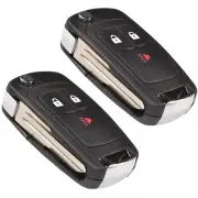 2-Pack Folding Key Remote Case with 3 Buttons for Chevrolet Spark, GM #95233524