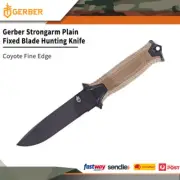Gerber Strongarm Plain Fixed Blade Hunting Knife Coyote Fine Edge #gr5269