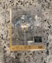 Ikea SILLBO LED E26 370 Lumen 4W Decorative Bulb Mirrored Top Silver Color - NEW