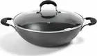 32cm Hard Anodised Wok//non-stick Soft Touch Handles
