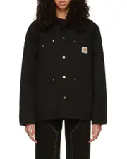 logo-patch shirt jacket S,XL,XS,L,XXL Black