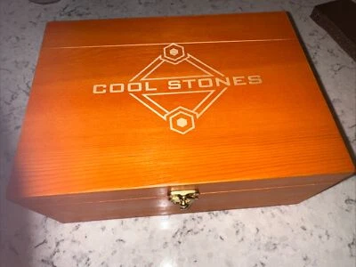 Cool Stones and Whiskey Glass Gift Boxed Set, 8 Granite Chilling Whisky Rocks