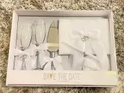 Save the Date Reception Set by Simplicity Glass, Cake server, Guest Book And Pen