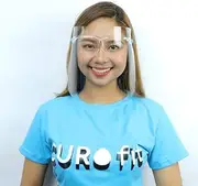 [O2 Lifecare] 10 Pcs Protective Face Shield 10 Pack, Fully Transparent Face and Eye Protection, Reusable Glasses and Replaceable Shield, Anti-Fog x 10 qty