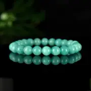 Natural Green Amazonite Bracelet, 8mm Beads Stretch Handmade Healing Gemstone