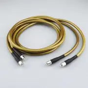 Hifi Rca Cable Silver Plated Plug OFC Pure Copper Hi-Fi Audio Cable Line Wire
