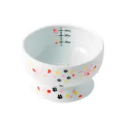 Raised Cat Water Bowl, Elevated, with Measurement Lines, Dishwasher and Micro...