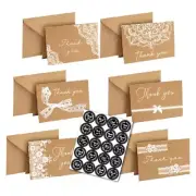 Thank You Cards with Envelope and Sticker for Wedding Party Supplies