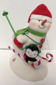 Hallmark SWOOSHIN' DUO Animated Musical 10" Plush NWT 2012 Snowman Penguin
