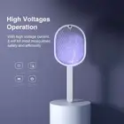 2 in 1 USB Rechargeable Mosquito Fly Swatter Zapper Killer Bug Insect Racket