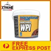 INTERNATIONAL PROTEIN AMINO CHARGED WPI 3kg // WHEY PROTEIN ISOLATE EXPRESS POST